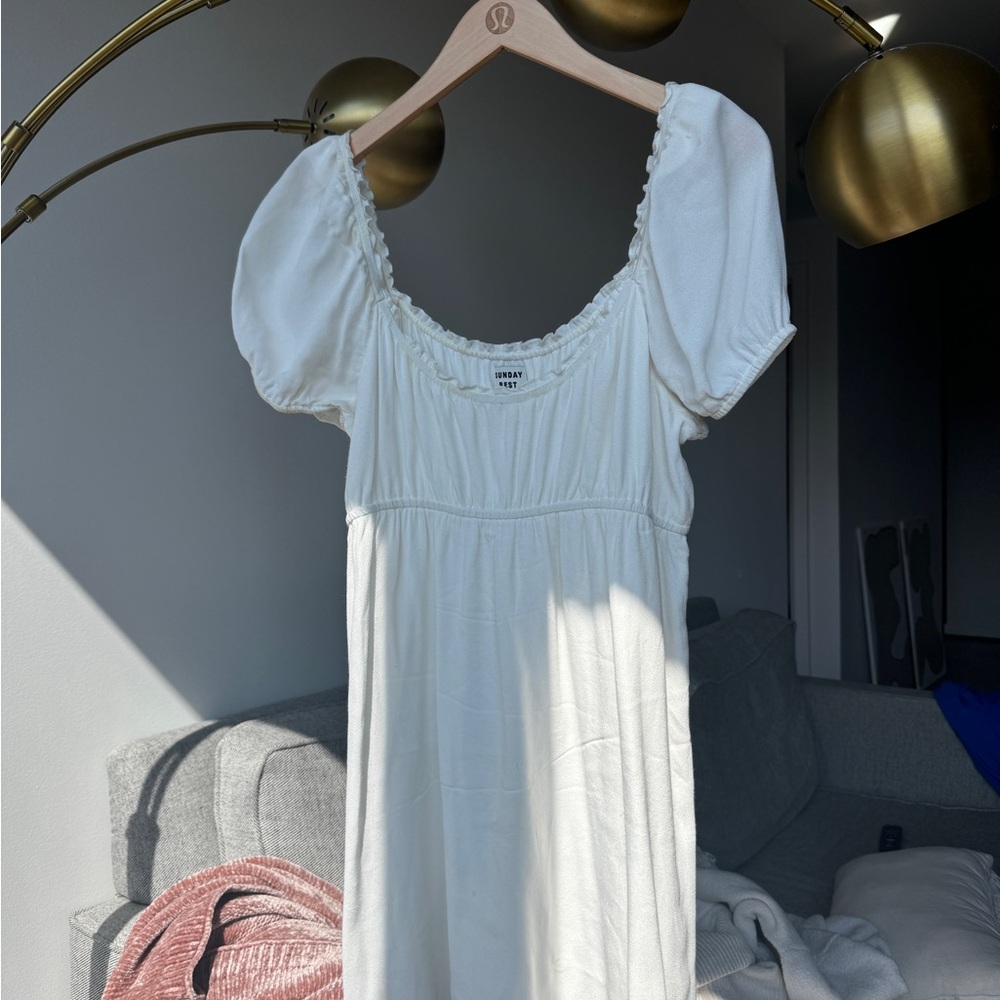 Sunday Best White Babydoll Dress